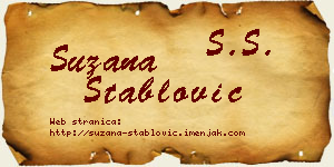 Suzana Stablović vizit kartica